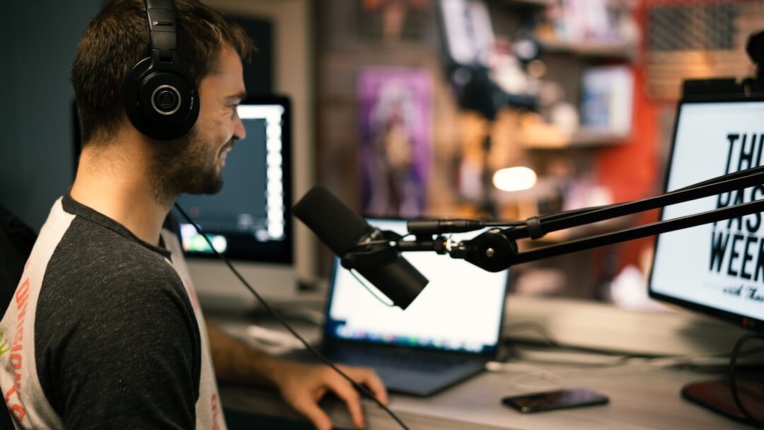 modern podcast studio