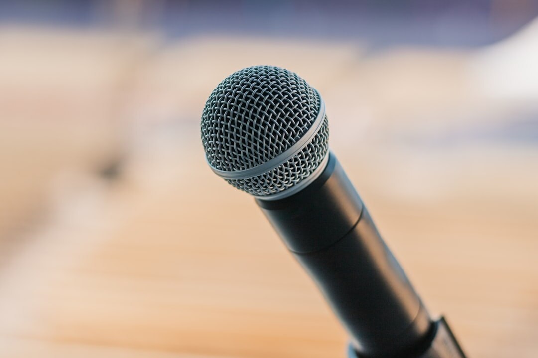 podcast host speaking
