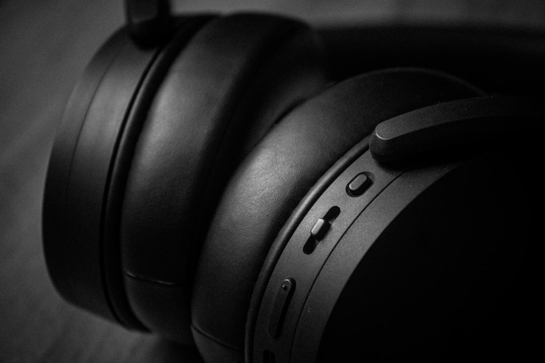 headphones on table